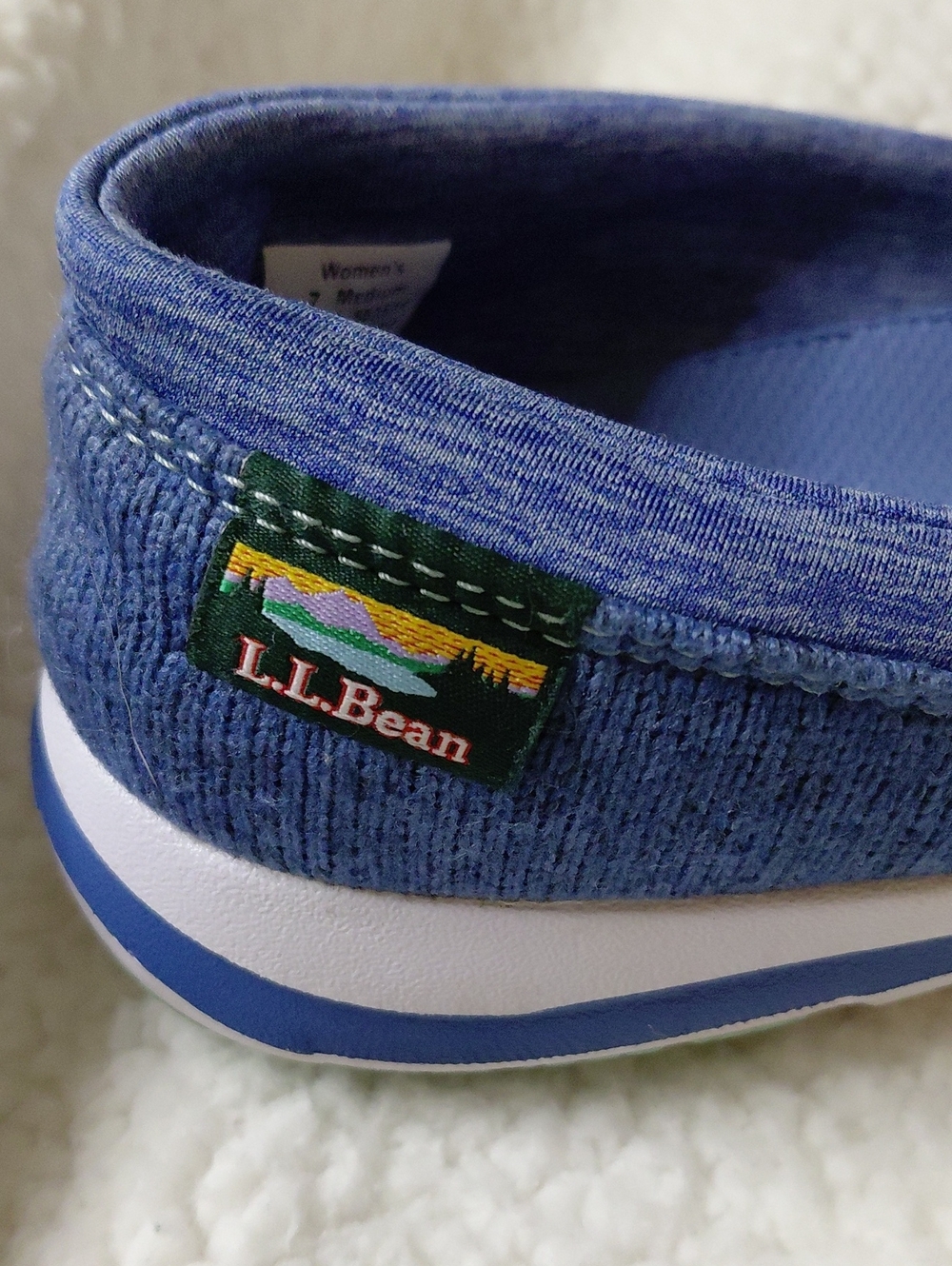 L.L. BEAN Women's Size 7 Denim Blue Slip-On Flats